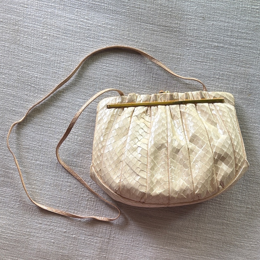 VINTAGE JUDITH LEIBER Snake Skin Purse and Coin Purse